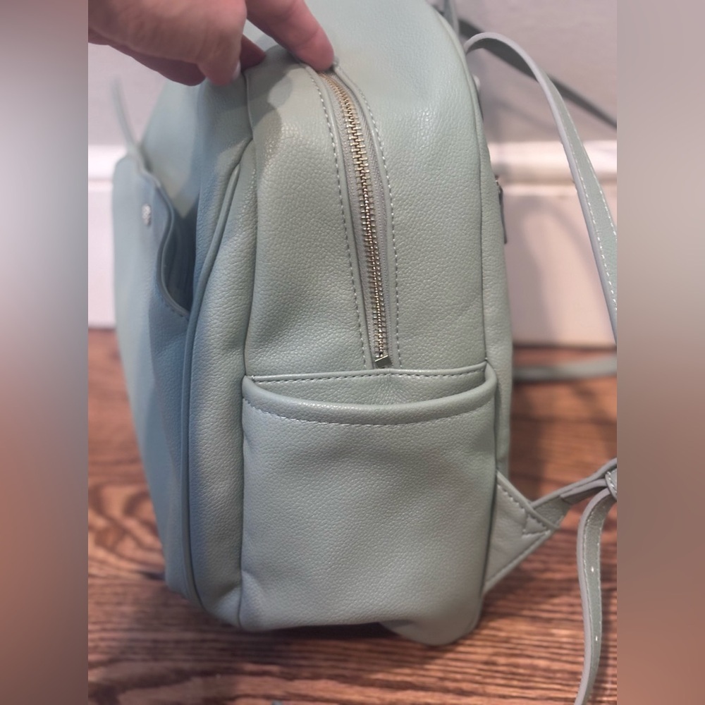 LC Lauren Conrad Soft Green Mini Faux Leather Backpack - Picture 4 of 10